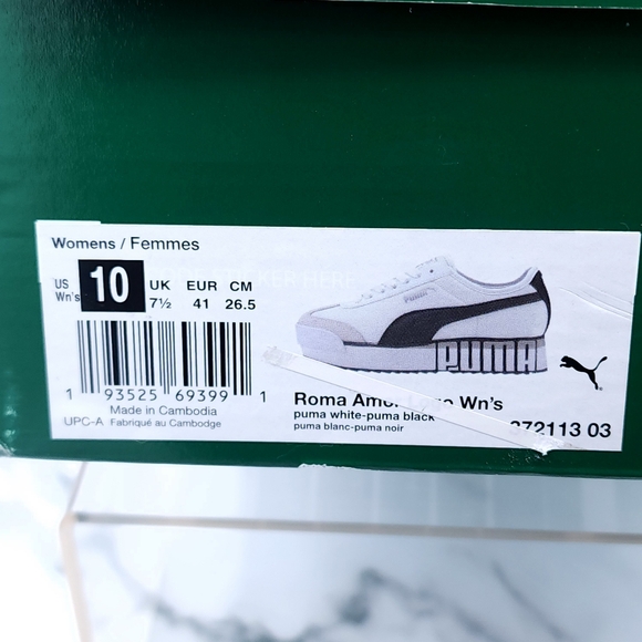 Puma - Roma Amor Women's Sneakers - White & Black - US 10 - Picture 13 of 13